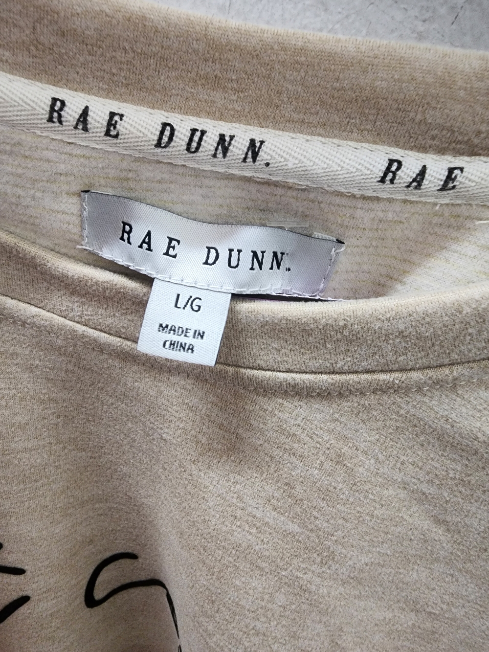 Rae Dunn Beige "Get Cozy" Sweatshirt - Picture 4 of 4